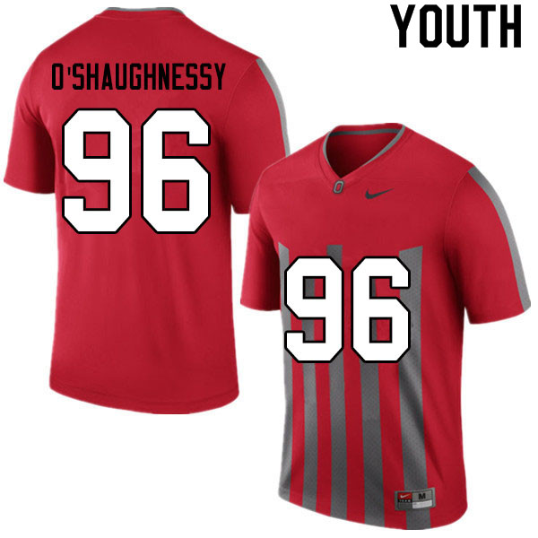 Youth #96 Michael O'Shaughnessy Ohio State Buckeyes College Football Jerseys Sale-Retro